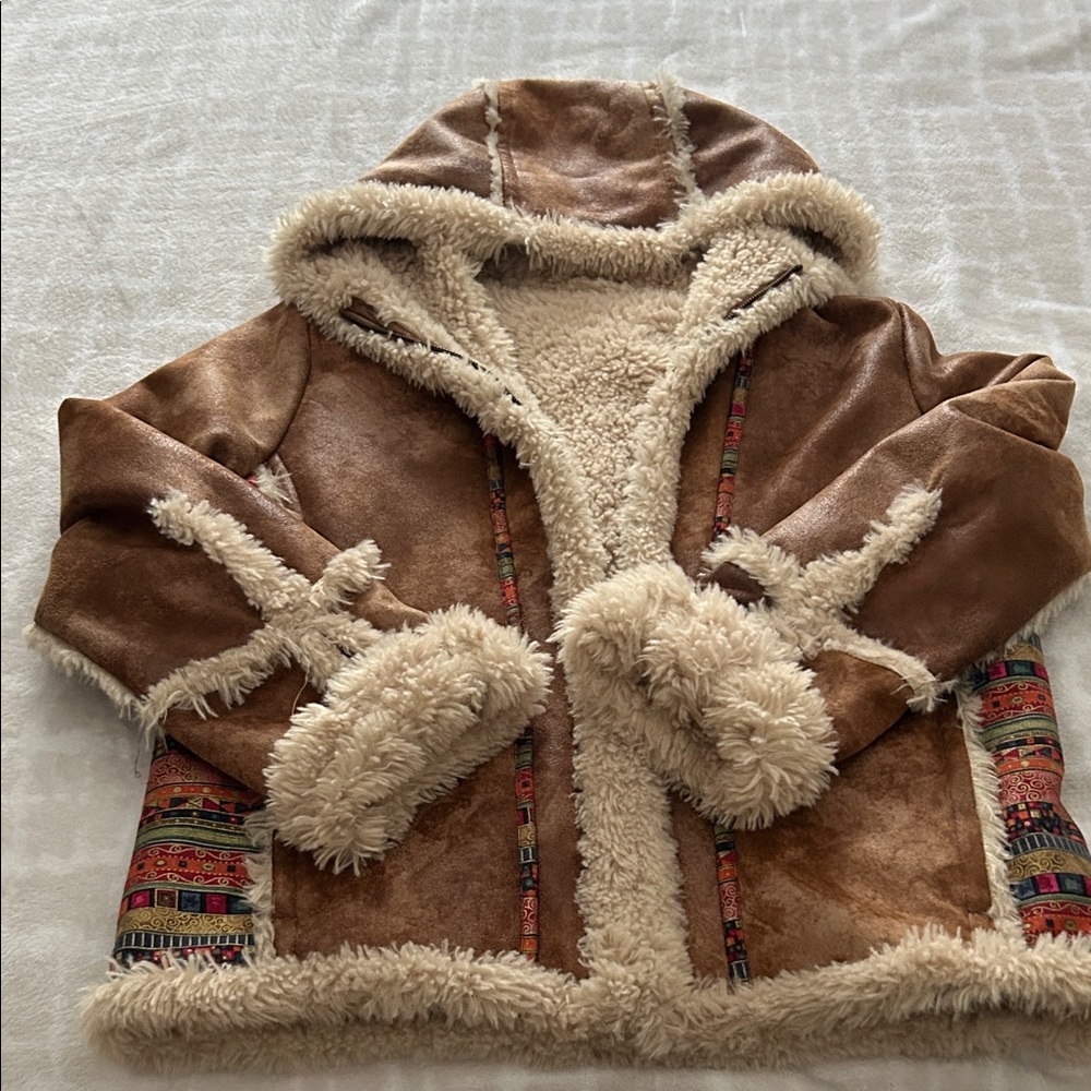 Women's Brown Shearling Ski Jacket - image 7